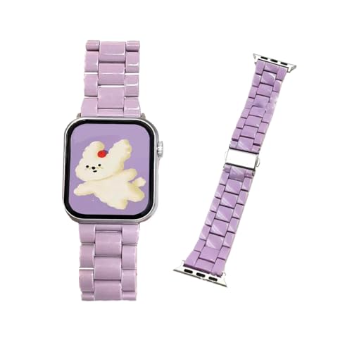 YDxingY Kompatible Apple Watch 38mm/40mm/41mm Uhrenarmbänder,Leicht Mode Harz Wasserdicht Ersatzband für Männer und Frauen,für Apple Watch SE Series 9 8 7 6 5 4 3 2 1,Violett von YDxingY