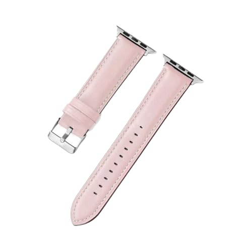 YDxingY Lederarmband Kompatibel mit Apple Watch 38mm/40mm/41mm/42mm(Serie 10) Uhrenarmbänder,Armband für Herren Damen,Ersatzarmband für iWatch SE Series 10 9 8 7 6 5 4 3 2 1 Ultra,Rosa von YDxingY