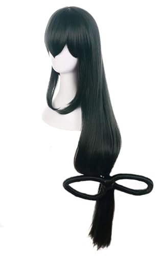 YEAJION Asui Tsuyu Cosplay Perücke Grün Lange Anime My Hero Academia Cosplay Verkleidung Tsuyu Asui Wig Halloween Karneval Party Cosplay Kostüm Zubehör Erwachsene von YEAJION