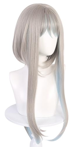 YEAJION Genshin Impact Cosplay Guizhong Perücke Grau Lange Genshin Cosplay Verkleidung Guizhong Cosplay Wig Halloween Karneval Party Anime Cosplay Kostüm Zubehör Erwachsene von YEAJION