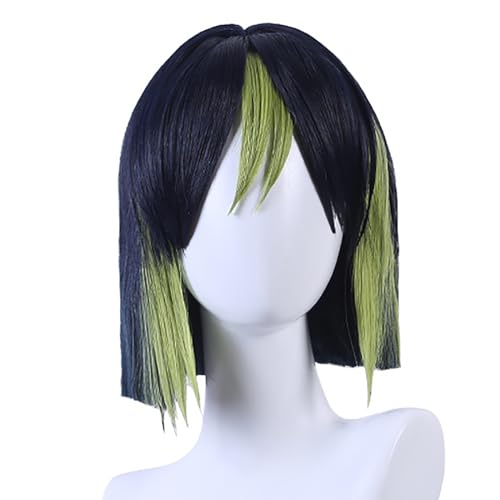 YEAJION Genshin Impact Cosplay Tighnari Perücke Kurze/Lange Genshin Cosplay Verkleidung Tighnari Cosplay Wig Halloween Karneval Party Anime Cosplay Kostüm Zubehör Erwachsene von YEAJION