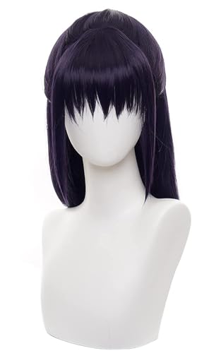 YEAJION Iroi Utahime Cosplay Perücke Schwarz Lange Jujutsu Kaisen Cosplay Verkleidung Utahime Iroi Cosplay Wig Halloween Karneval Party Anime Cosplay Kostüm Zubehör Erwachsene von YEAJION