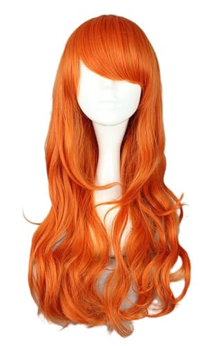 YEAJION Nami Cosplay Perücke Orange Lange/Kurz Anime One Piece Cosplay Verkleidung Nami Wig Halloween Karneval Party Cosplay Kostüm Zubehör Erwachsene von YEAJION