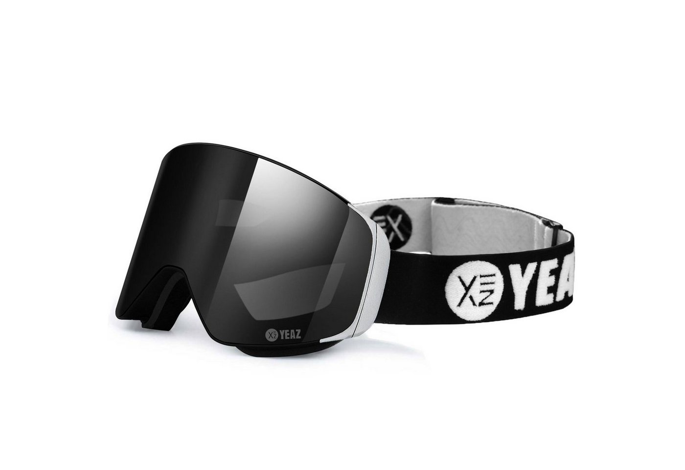 YEAZ Skibrille APEX magnet-ski-snowboardbrille schwarz/silber, Magnet-Wechsel-System für Gläser, schwarz/silber von YEAZ