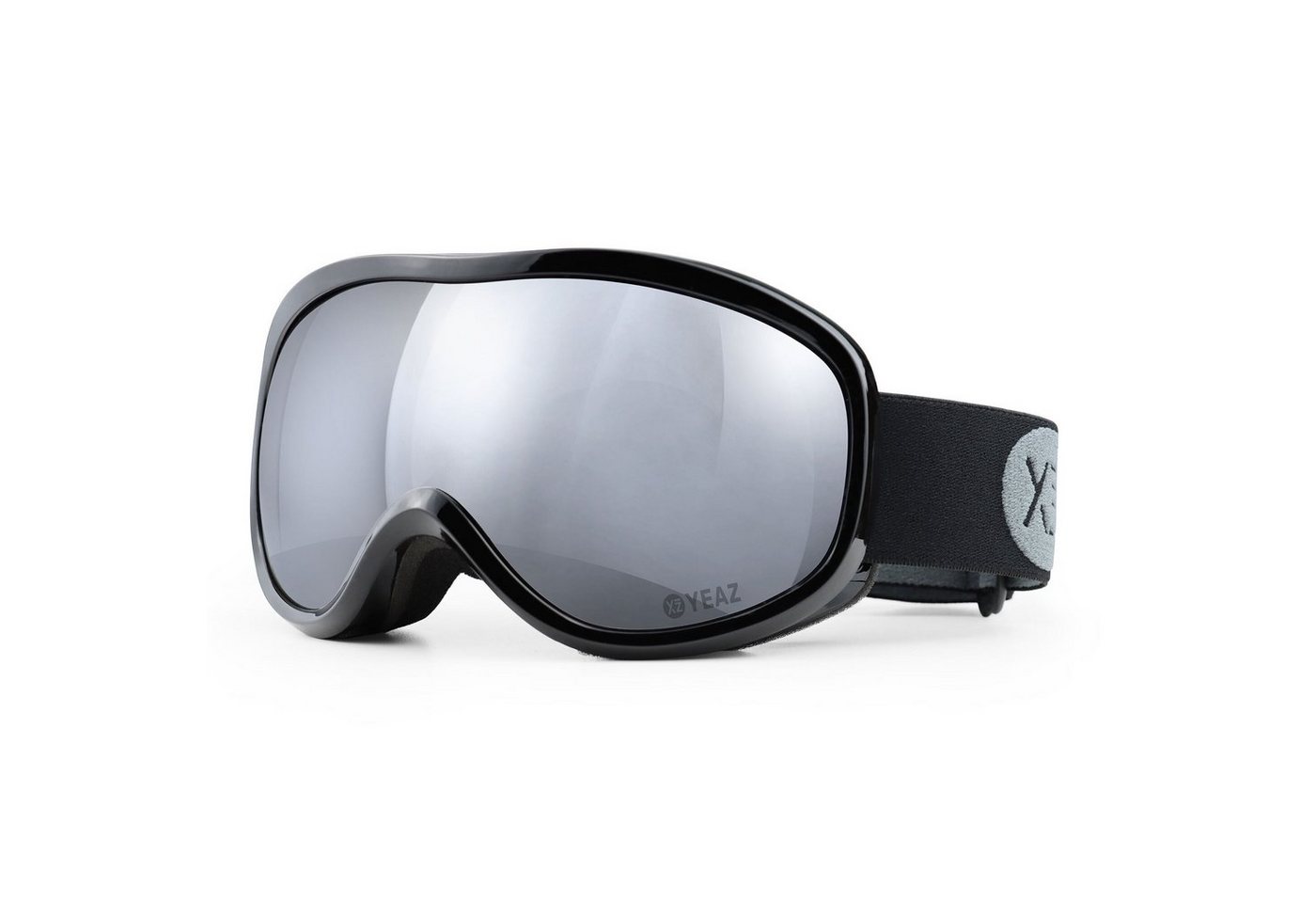 YEAZ Skibrille STEEZE ski- und snowboard-brille silber/schwarz, Premium-Ski- und Snowboardbrille für Erwachsene und Jugendliche von YEAZ