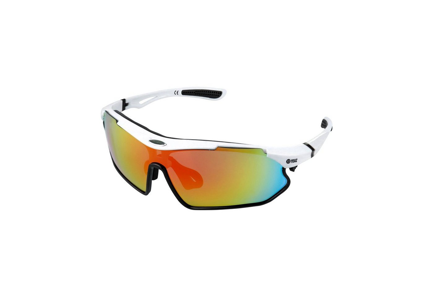 YEAZ Sportbrille SUNRAY sport-sonnenbrille weiß/schwarz/rot, Sport-Sonnenbrille weiß/schwarz/rot von YEAZ