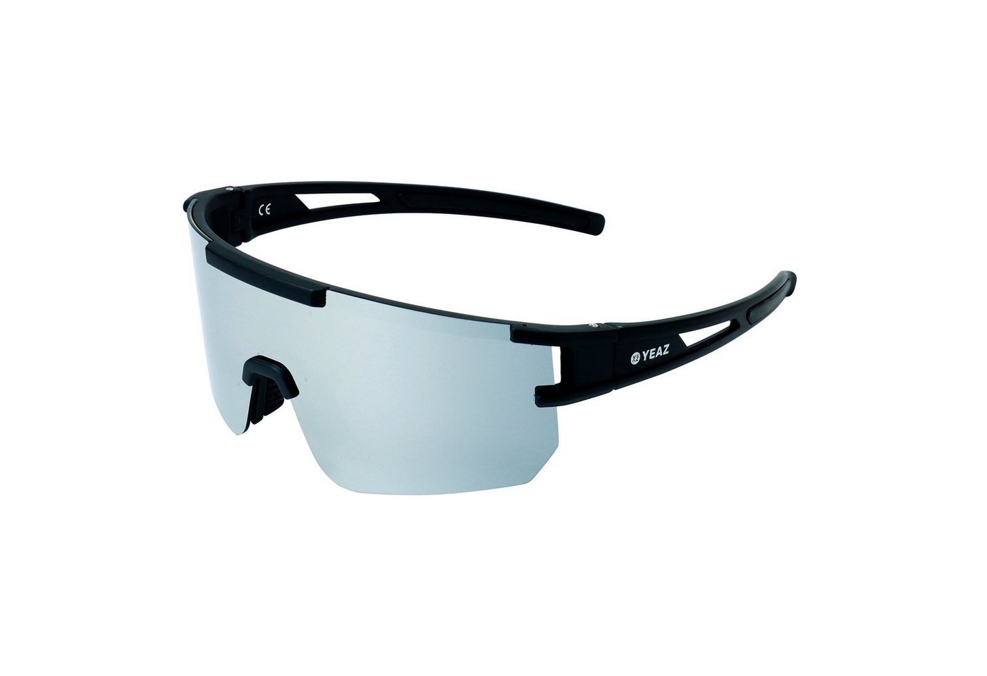 YEAZ Sportbrille SUNSPARK sport-sonnenbrille black/silver mirror, Guter Schutz bei optimierter Sicht von YEAZ