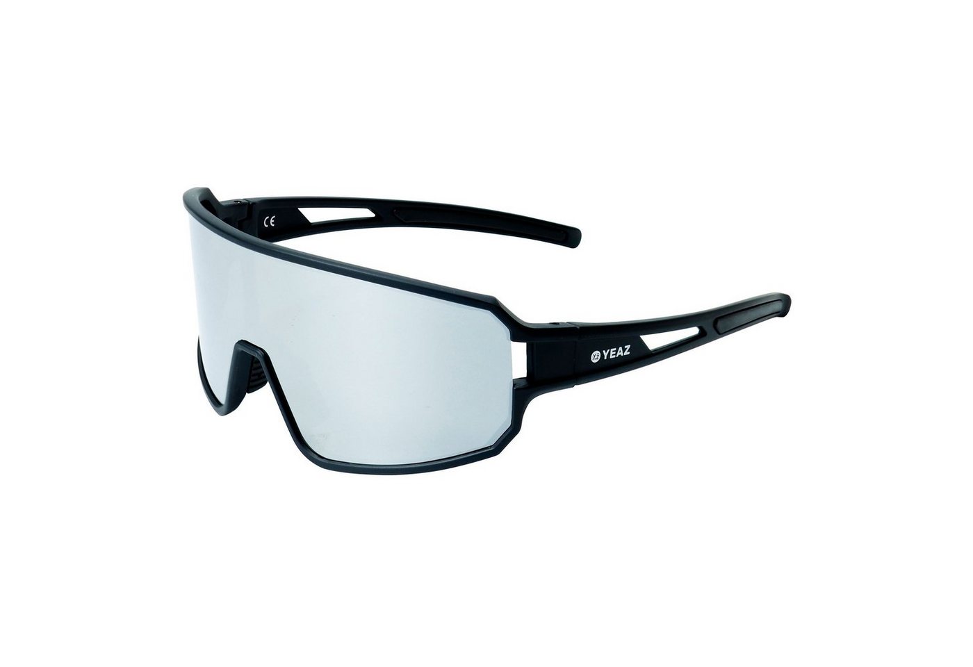 YEAZ Sportbrille SUNWAVE sport-sonnenbrille black/silver mirror, Guter Schutz bei optimierter Sicht von YEAZ