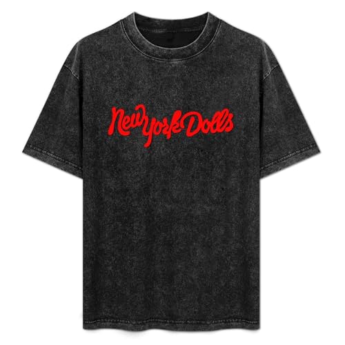 New York Dolls Glam Rock T-Shirt Mens Unisex Black Tees L New York Dolls Glam Rock T-Shirt Mens Unisex Black Tees L von YEBEI