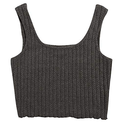 YEBIRAL Crop Tops Damen Tank Top Casual Sexy Ärmellose Tanktop Camisole Weste Sommer Sport BH Unterhemden Basic Top Teenager Mädchen Bauchfreie Oberteile von YEBIRAL