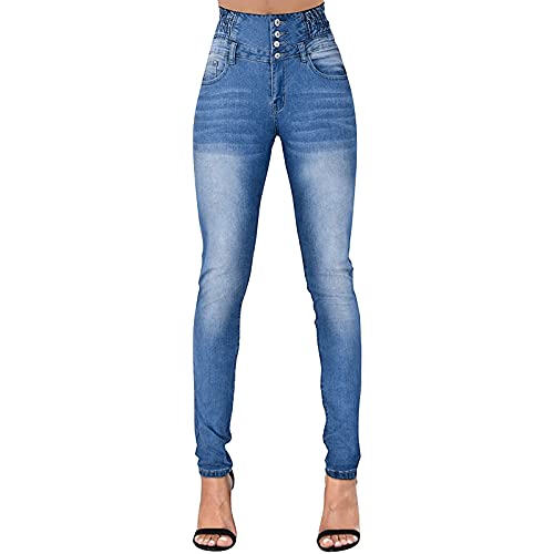 YEBIRAL Damen Skinny Jeans High Waist Stretch Jeanshose Push Up Slim Leggings Damenjeans Hüftjeans Röhrenjeans Denim Hose von YEBIRAL