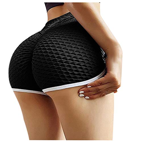 YEBIRAL Damen Sport Shorts Push Up Kurze Leggings Scrunch Butt Sportleggins Anti Cellulite Boom Booty Shorts Hohe Taille Fitnesshose Gym Yoga Pants Hose Sporthose für Damen Mädchen von YEBIRAL