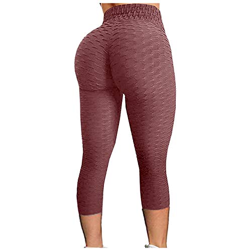 YEBIRAL Damen Tik Tok Leggings Scrunch Butt Po Lifting Sporthose Push Up Sportsleggings High Waist Yogahose Booty Anti Cellulite Sport Leggings Shape Jogginghose für Workout Gym Fitness von YEBIRAL