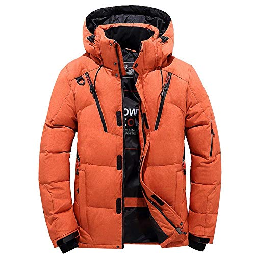 YEBIRAL Herren Daunenjacke Winterjacke Steppjacke warme Übergangsjacke Sportjacke Outdoor Casual Jacke gefüttert mit Kapuze von YEBIRAL