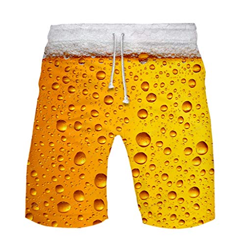 YEBIRAL Herren Shorts Lustig Bier 3D Druck Kurze Hose Schnelltrocknend Badehose, Sommer Männer Jungen Strand Surf Board Shorts Freizeithose Sporthose Sweatpants Badeshorts YEBIRAL Herren Shorts Lustig Bier 3D Druck Kurze Hose Schnelltrocknend Badehose, Sommer Männer Jungen Strand Surf Board Shorts Freizeithose Sporthose Sweatpants Badeshorts von YEBIRAL