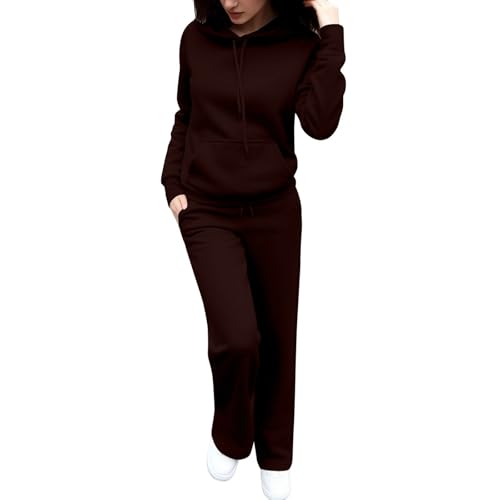 YEBIRAL Jogginganzug Damen Trainingsanzug Set Sportanzug 2 Teilig Hosenanzug Sportlich Hoodie und Hose Langarm Hausanzug Loungewear Sets Kuschelig Tracksuit Sportoutfit Sweatshirt von YEBIRAL
