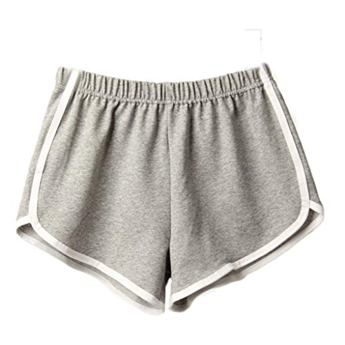 YEBIRAL Shorts für Damen Teenager Mädchen Sommer Kurz Hose Sporthose Frauen Elastische Taille Stoffhose Schlafhose Sport Jogging Yoga Shorts Hose mit Farbig Abgesetzen Rändern von YEBIRAL