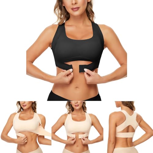 YEBIRAL Sport BH Damen Starker Halt Große Brüste Ohne Bügel Frauen Bra Push Up Bustier Große Größen BHS Soft Komfort Gekreuzt Rücken Yoga Bras Atmungsaktiver Schlaf BH für Fitness Lauf Joggen L-5XL von YEBIRAL