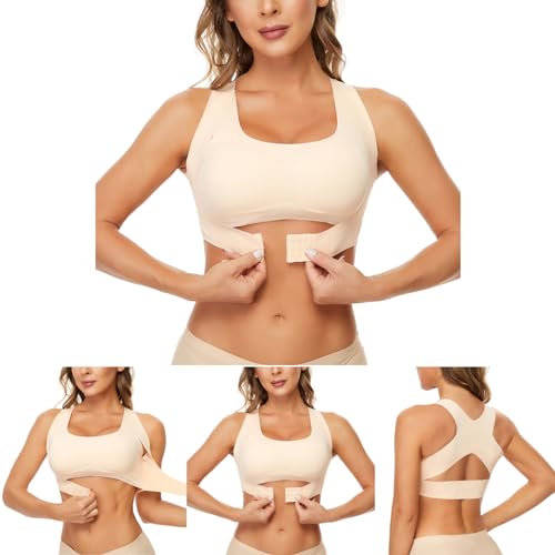 YEBIRAL Sport BH Damen Starker Halt Große Brüste Ohne Bügel Frauen Bra Push Up Bustier Große Größen BHS Soft Komfort Gekreuzt Rücken Yoga Bras Atmungsaktiver Schlaf BH für Fitness Lauf Joggen L-5XL von YEBIRAL