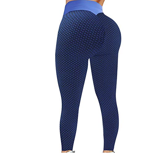 YEBIRAL Tik Tok Leggings Damen Honeycomb Scrunch Butt Bubble Leggings Sexy Booty Push Up Leggins Sporthose Anti Cellulite High Taille Sport Fitness Hose Sportleggings Yoga Pants von YEBIRAL