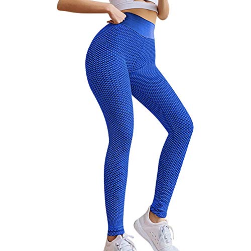 YEBIRAL Tik Tok Leggings Damen Honeycomb Scrunch Butt Bubble Leggings Sexy Booty Push Up Leggins Sporthose Anti Cellulite High Taille Sport Fitness Hose Sportleggings Yoga Pants von YEBIRAL