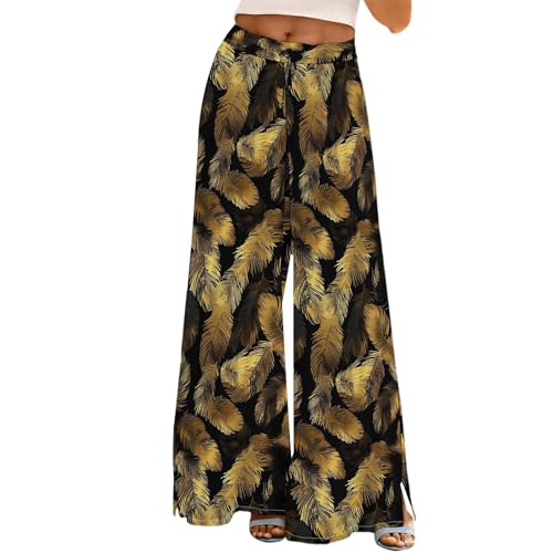 YEBIRAL Warehouse Deal retourenware Leinenhose Damen Leicht Sommer Casual Hose Leinen Hosen Weites Bein Palazzo Freizeithose Einfarbig Hohe Taille Sommerhose Warehouse Deals Angebote rückläufer von YEBIRAL