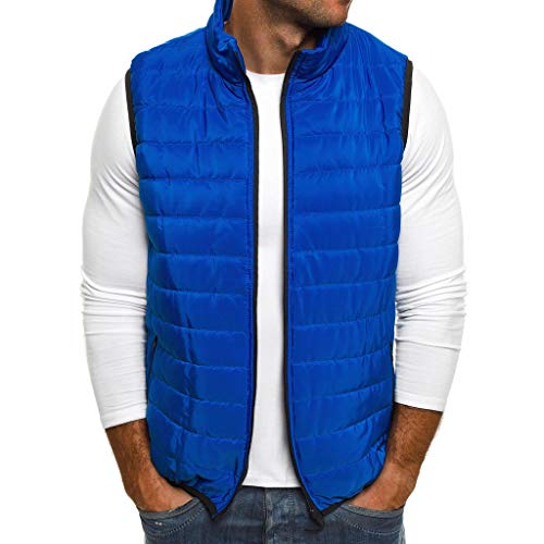 YEBIRAL Weste Herren Herbst Winter Bodywarmer Steppweste Funktionsweste Outdoor Freizeit Sport Vest Ärmellos Jacke mit Stehkragen von YEBIRAL