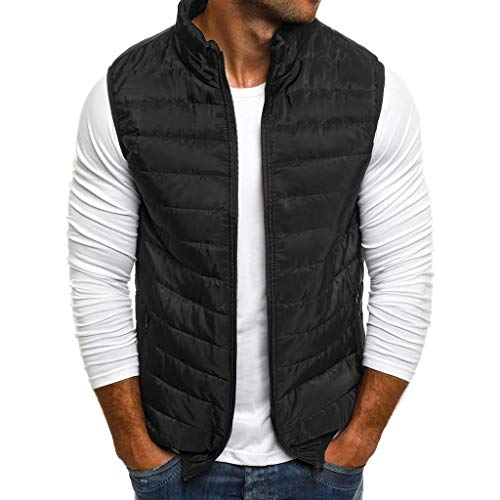 YEBIRAL Weste Herren Herbst Winter Bodywarmer Steppweste Funktionsweste Outdoor Freizeit Sport Vest Ärmellos Jacke mit Stehkragen von YEBIRAL