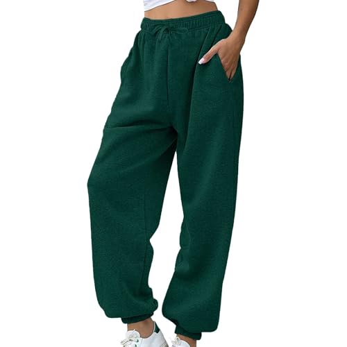 angebote des tages heute jogging hose damen Sporthose Damen Lang High Waist Sporthose Weites Bein Sweatpants Mit Elastischem Bund Yogahose Trainingshose Fitness Sweathose bequeme jogginghose damen von YEBIRAL