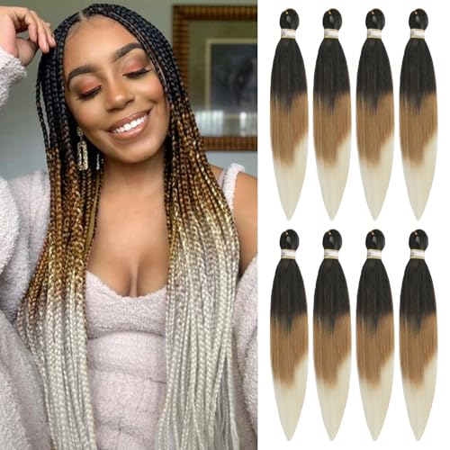 Yebo Pre gestreckt Flechten Haar 20Inch 8Packs Easy Braids Erweiterungen Haar weich Yaki Textur synthetisches Haar für Flechten Kaneklon Zöpfe Haarverlängerungen für Frauen Yebo Pre gestreckt Flechten Haar 20Inch 8Packs Easy Braids Erweiterungen Haar weich Yaki Textur synthetisches Haar für Flechten Kaneklon Zöpfe Haarverlängerungen für Frauen von YEBO