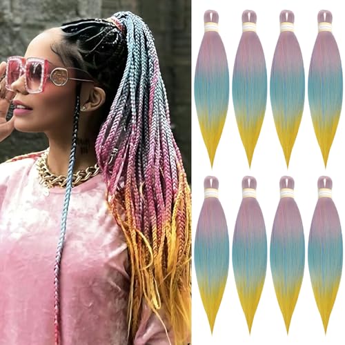 Yebo Pre gestreckt Flechten Haar 20Inch 8Packs Easy Braids Erweiterungen Haar weich Yaki Textur synthetisches Haar für Flechten Kaneklon Zöpfe Haarverlängerungen für Frauen Yebo Pre gestreckt Flechten Haar 20Inch 8Packs Easy Braids Erweiterungen Haar weich Yaki Textur synthetisches Haar für Flechten Kaneklon Zöpfe Haarverlängerungen für Frauen von YEBO