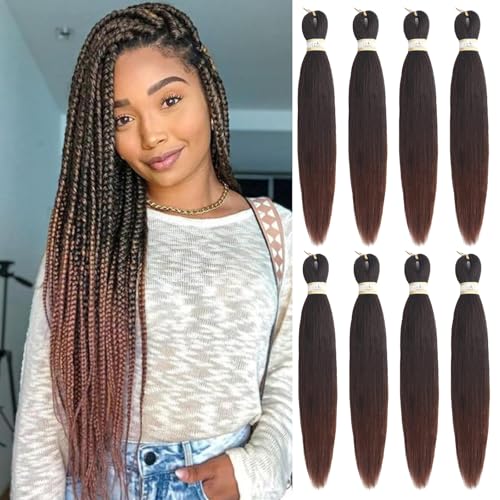 Yebo Pre gestreckt Flechten Haar 20Inch 8Packs Easy Braids Erweiterungen Haar weich Yaki Textur synthetisches Haar für Flechten Kaneklon Zöpfe Haarverlängerungen für Frauen Yebo Pre gestreckt Flechten Haar 20Inch 8Packs Easy Braids Erweiterungen Haar weich Yaki Textur synthetisches Haar für Flechten Kaneklon Zöpfe Haarverlängerungen für Frauen von YEBO