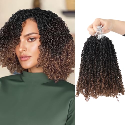 Yebo Yanky Twist Häkelhaar, 20,3 cm, 240 Strähnen, vorgeschlungene Mini-Spiralbindungen, synthetische Zöpfe, Haarverlängerung für schwarze Frauen (1B/4/30) von YEBO