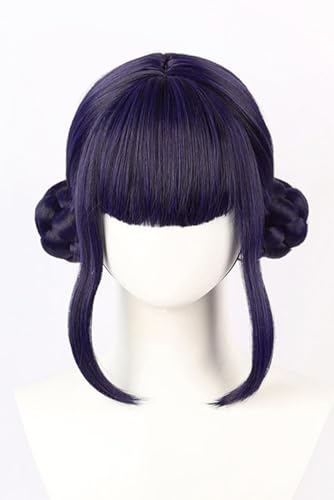 YEESHEDO Dämonenjäger-Kostüm Rumi Cosplay-Perücke Anime Zoey Mira Perücken Langes glattes Haar Accessoire für Frauen (Schwarz-Lila – Zoey) von YEESHEDO
