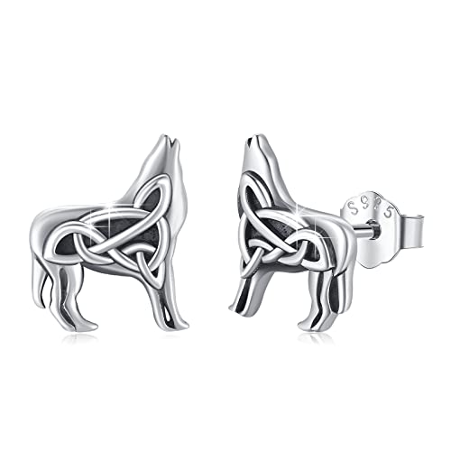 Wolf Ohrstecker Keltischer Wolf Ohrringe925 Sterling Silber Keltischer Knoten Ohrringe Wolf Ohrringe Wolf Geschenke für Geburtstag Weihnachten Tägliches Tragen Wolf Ohrstecker Keltischer Wolf Ohrringe925 Sterling Silber Keltischer Knoten Ohrringe Wolf Ohrringe Wolf Geschenke für Geburtstag Weihnachten Tägliches Tragen von YEESIA
