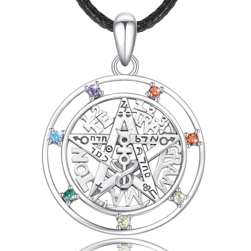 YEESIA 7-Chakra-Halskette für Damen, 925er Sterlingsilber, Pentagramm-Chakra-Anhänger, Halskette, Yoga-Schmuck, Geschenk für Frauen YEESIA 7-Chakra-Halskette für Damen, 925er Sterlingsilber, Pentagramm-Chakra-Anhänger, Halskette, Yoga-Schmuck, Geschenk für Frauen von YEESIA