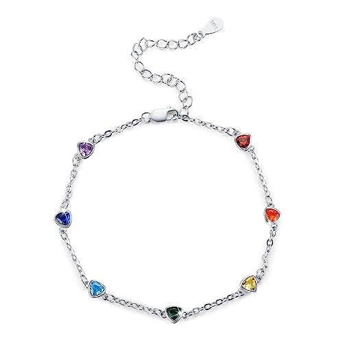 YEESIA Chakra Armband Sterling Silber 7 Chakra Yoga Armband Handgelenk Link Armband Geburtstag Weihnachtsgeschenke für Frauen Frau Freundin Freundin (Dreieck Chakra) von YEESIA
