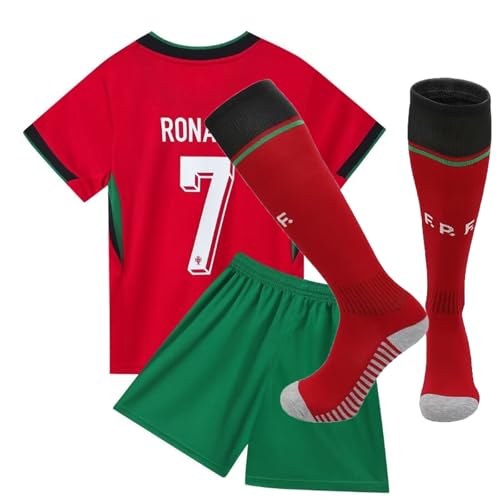 YEESON Fußballtrikot für Jungen, Fußballtrikot für Kinder, Rot/Ausflug, einfarbig (Getaway Solids), 11-13 Jahre von YEESON