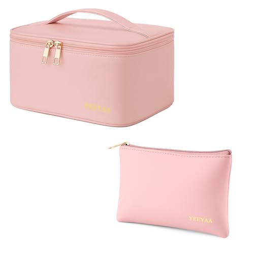 YEEYAA Große Make-up-Tasche, Make-up-Organizer, Reise-Kulturbeutel, A, modisch von YEEYAA