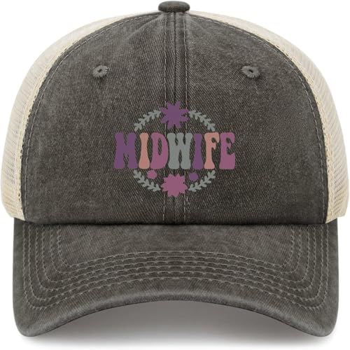 YEGTQAON Vintage und klassisch Alle Geburten sind Schöne Hebamme Hebamme Hebammen Hebammen Hüte für Herren Stilvolle Gewaschene Distressed Baseballkappe langlebig und bequem von YEGTQAON
