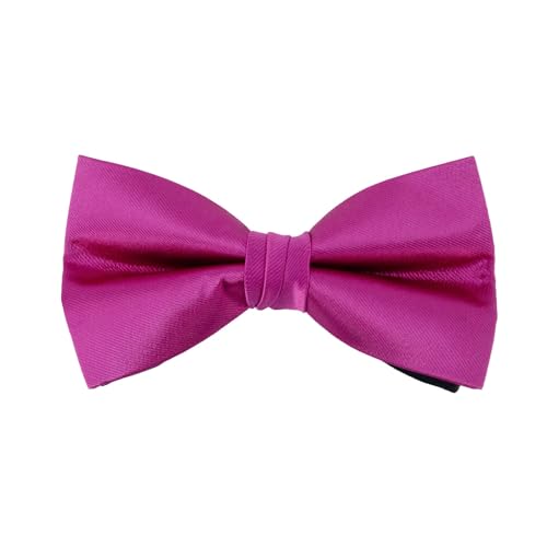 YEHMAN Einfarbige Herren-Fliege mit quadratischem Taschentuch in Geschenkbox, fuchsia, One size YEHMAN Einfarbige Herren-Fliege mit quadratischem Taschentuch in Geschenkbox, fuchsia, One size von YEHMAN