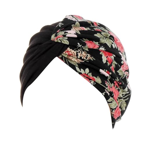 YEHUDAF LEE Damen Turban Kopfbedeckung Kopftücher Chemo Kappe Vorgebunden Doppellagige,zweifarbige Nähte Kopfwickel Kopftuch (5, Einheitsgröße) von YEHUDAF LEE