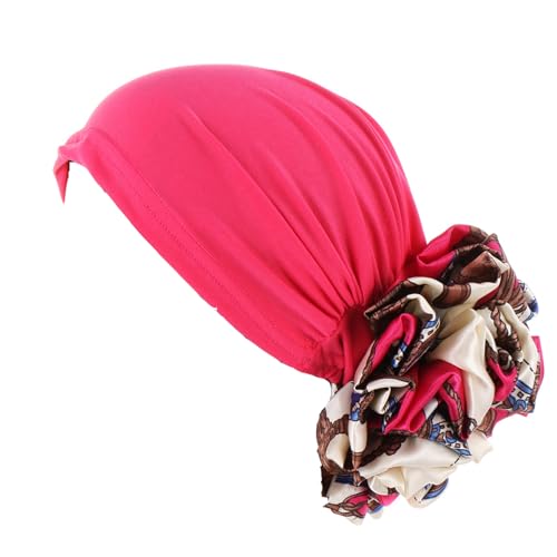 YEHUDAF LEE Damen Turban Kopfbedeckung Kopftücher Chemo Kappe Vorgebunden Doppellagige,zweifarbige Nähte Kopfwickel Kopftuch (8, Einheitsgröße) von YEHUDAF LEE