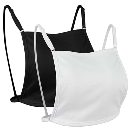 YEKEYI 2 x Damen-BH-Einsatz, Mock-Overlay, Modesty-Panel, Weste, tragbar für niedrigen Halsausschnitt, 2 Stück 01, Einheitsgröße von YEKEYI