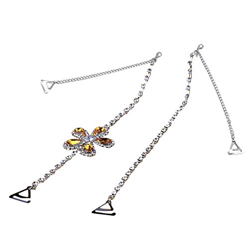 YEKEYI Butterfly Strass BH-Träger Verstellbare Schultergurte Ersatz BH Kette Träger Gr. Einheitsgröße, Champagne-b von YEKEYI