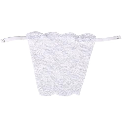 YEKEYI Damen-BH-Einsatz aus Spitze, zum Anklippen, Overlay, Bescheidenheit-Panel, Spitze weiß, 6 Plus von YEKEYI