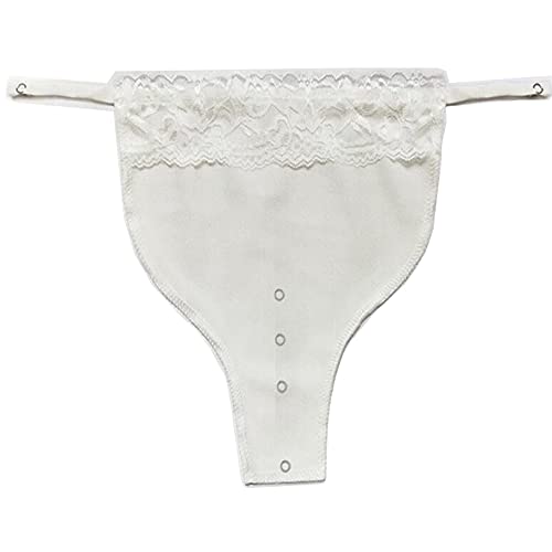 YEKEYI Damen Spitzenweste zum Anklippen, Übergröße, weiß, One size von YEKEYI