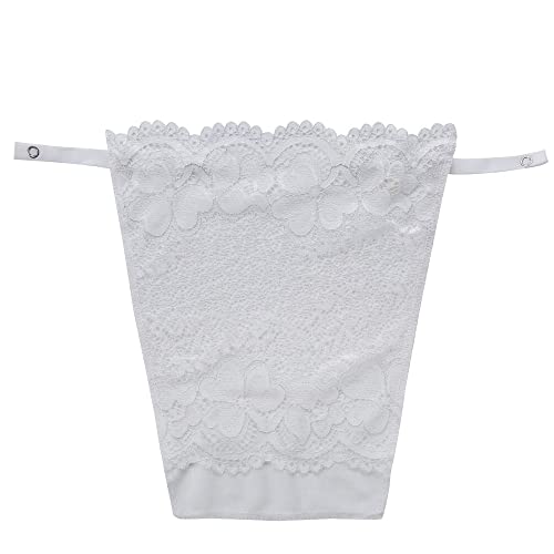 YEKEYI Dekolleté für Damen, Spitzen-Camisole zum Anklipsen, bissiger BH-Einsatz, Overlay, Bescheidenheits-Einsatz, Syc White, 34 von YEKEYI