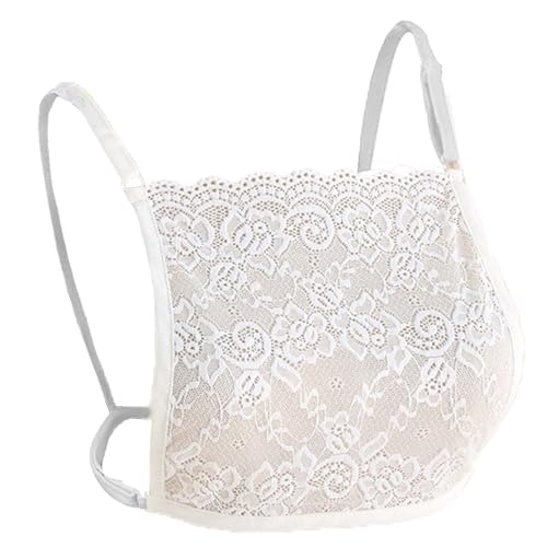 YEKEYI Lady Mock Camisole BH Einsatz Overlay Bescheidene Panel Weste tragbar für niedrigen Ausschnitt, 03-weiß, Einheitsgröße von YEKEYI