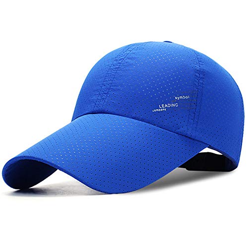YEKEYI Outdoor-Baseballkappe, schnelltrocknend, mit langem Schirm, LSF 50+, Sonnenhüte für Damen und Herren, Blau, Einheitsgr��e von YEKEYI